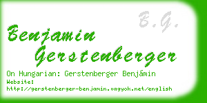 benjamin gerstenberger business card